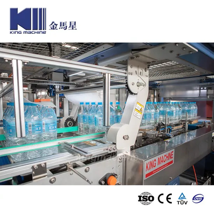 เครื่องห่อหุ้มสำหรับขวดพลาสติก / เครื่องบรรจุภัณฑ์พร้อมถาด