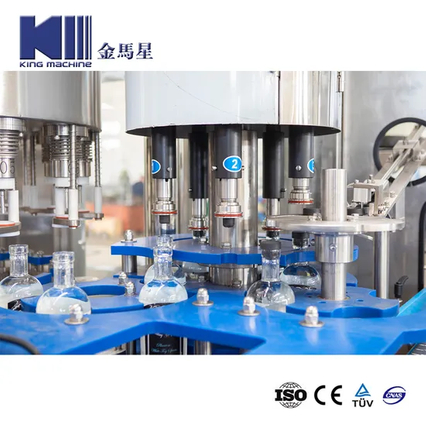 การเติมสุราให้เสร็จสมบูรณ์เพื่อให้ได้ 180, 375, 750 และขวดแก้ว 1,000 มล.